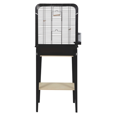 Zolux Vogelkooi Chic Loft Met Meubel Zwart