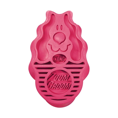 Kong Zoomgroom Rubber Borstel Roze