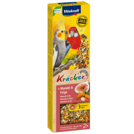 Vitakraft Valkparkiet Kracker Fruit: Amandel & Vijg